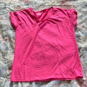 Fabletics Pink Relaxed Short Sleeve Tee